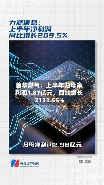 首华燃气：上半年归母净利润1.87亿元，同比增长2131.55%-第2张图片
