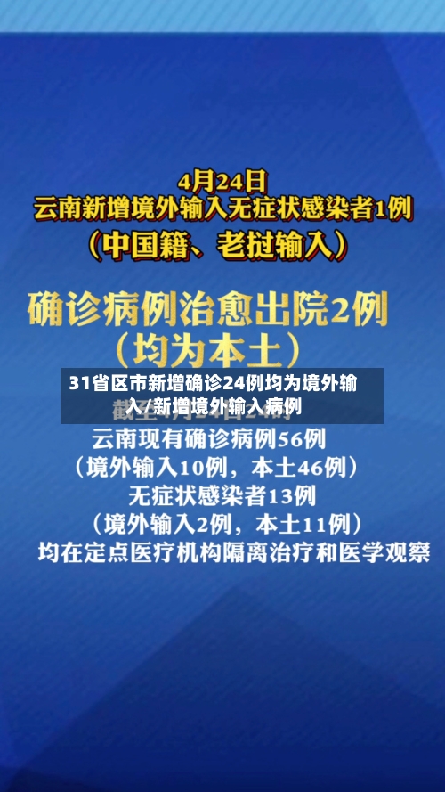 31省区市新增确诊24例均为境外输入/新增境外输入病例-第2张图片