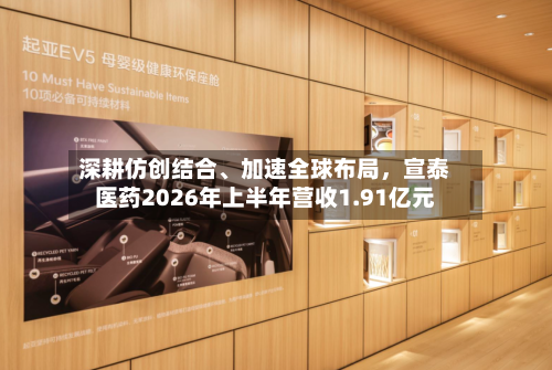 深耕仿创结合、加速全球布局，宣泰医药2026年上半年营收1.91亿元-第3张图片