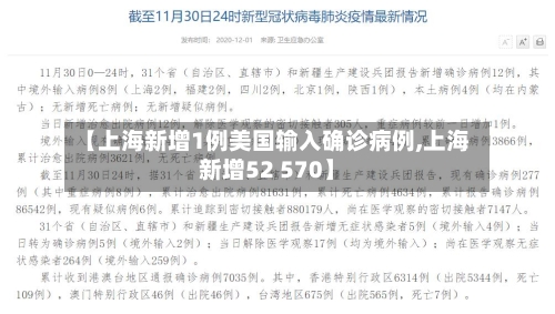 【上海新增1例美国输入确诊病例,上海新增52 570】
