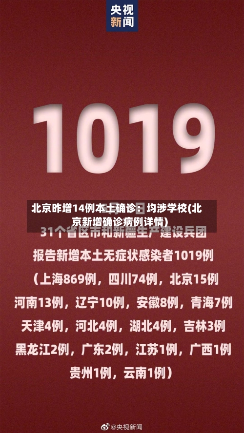 北京昨增14例本土确诊：均涉学校(北京新增确诊病例详情)