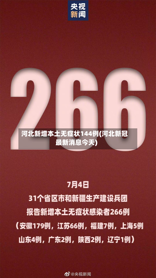 河北新增本土无症状144例(河北新冠最新消息今天)