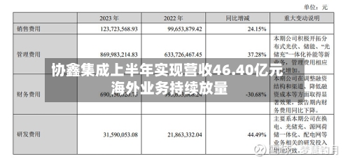 协鑫集成上半年实现营收46.40亿元 海外业务持续放量