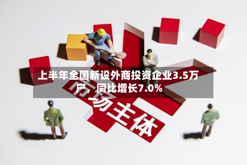 上半年全国新设外商投资企业3.5万户，同比增长7.0%-第2张图片