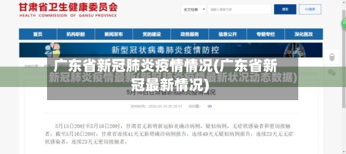 广东省新冠肺炎疫情情况(广东省新冠最新情况)