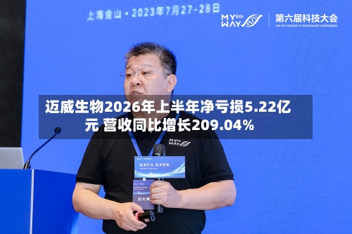 迈威生物2026年上半年净亏损5.22亿元 营收同比增长209.04%