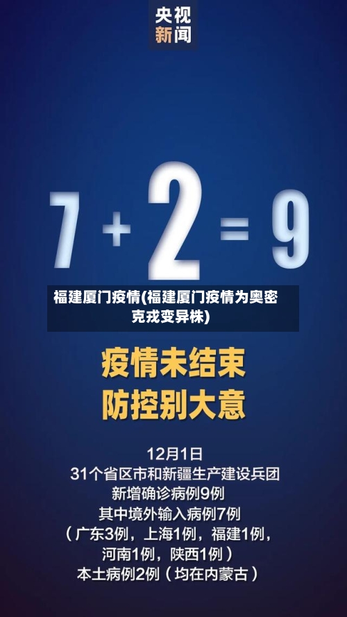 福建厦门疫情(福建厦门疫情为奥密克戎变异株)