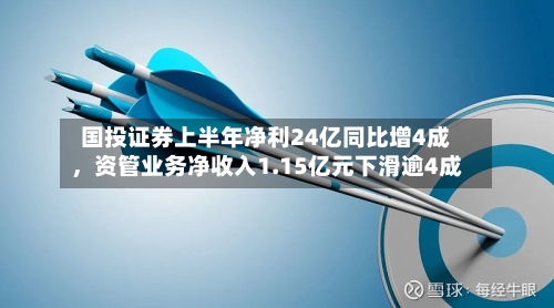 国投证券上半年净利24亿同比增4成，资管业务净收入1.15亿元下滑逾4成-第3张图片