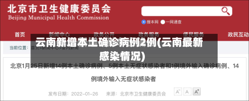 云南新增本土确诊病例2例(云南最新感染情况)-第2张图片