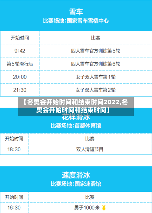 【冬奥会开始时间和结束时间2022,冬奥会开始时间和结束时间】-第2张图片