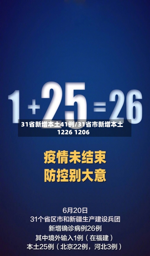 31省新增本土41例/31省市新增本土1226 1206