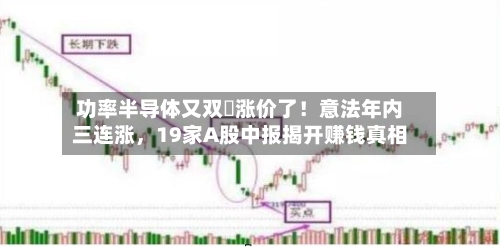 功率半导体又双叒涨价了！意法年内三连涨	，19家A股中报揭开赚钱真相-第2张图片