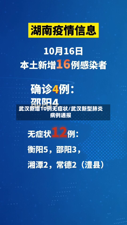 武汉新增10例无症状/武汉新型肺炎病例通报