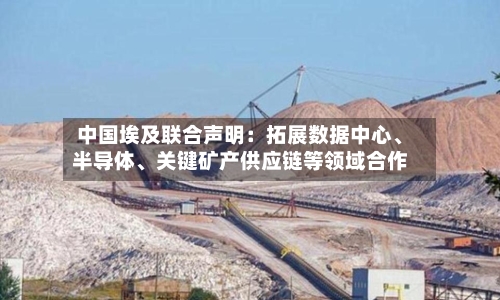 中国埃及联合声明：拓展数据中心	、半导体、关键矿产供应链等领域合作-第2张图片