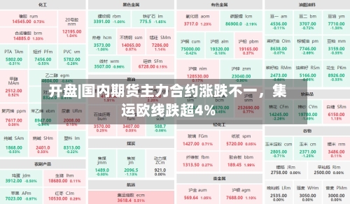 开盘|国内期货主力合约涨跌不一，集运欧线跌超4%