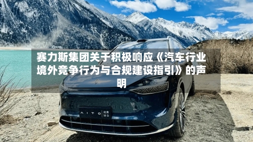 赛力斯集团关于积极响应《汽车行业境外竞争行为与合规建设指引》的声明