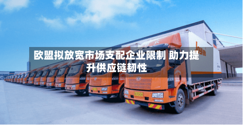 欧盟拟放宽市场支配企业限制 助力提升供应链韧性-第3张图片