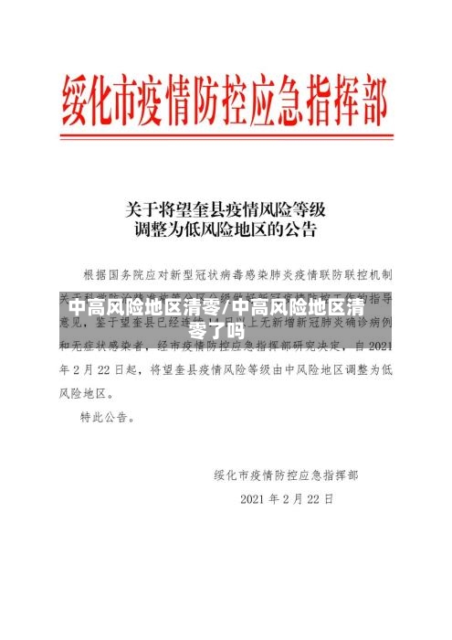 中高风险地区清零/中高风险地区清零了吗-第2张图片