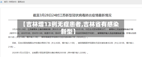 【吉林增13例无症患者,吉林省有感染新型】-第2张图片