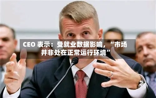 CEO 表示：受就业数据影响，“市场并非处在正常运行环境	”-第2张图片