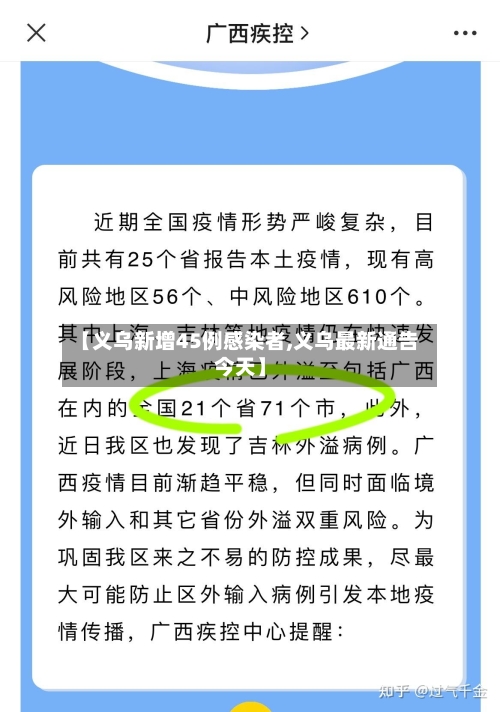 【义乌新增45例感染者,义乌最新通告今天】-第2张图片